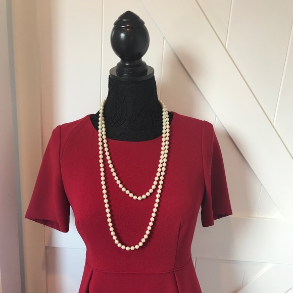 🍀HP🍀 J. Crew Classic Red Suiting Dress Size 4🍀 - Picture 3 of 6